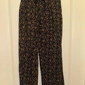 Urban Outfitters Black and Gold Wide Leg Pants